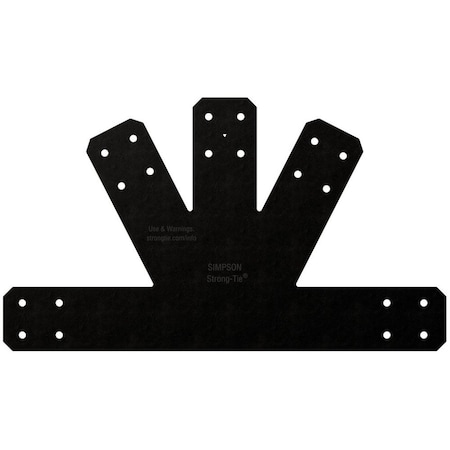 Simpson Strong-Tie Outdoor Accents Avant Collection 6: 12 Pitch, Black Gable Plate APVGP612